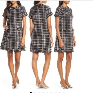 Black and White Tweed Dress